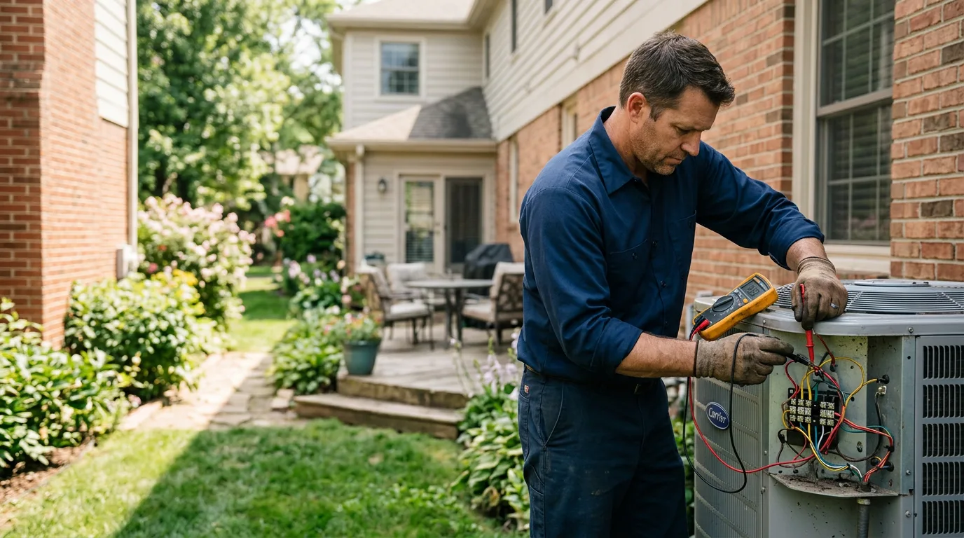 HVAC technician working near Gridley, KS